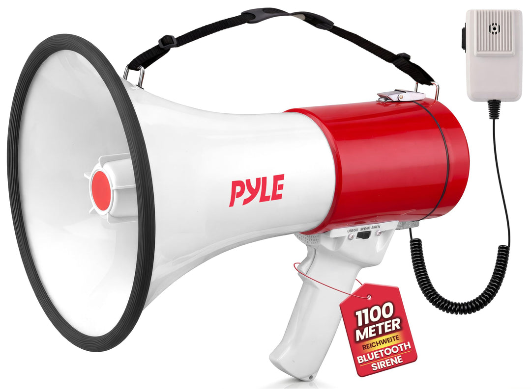 Pyle PMP52BT Pyle Pro bluetooth megaphone with AUX (3.5mm) Input Built-in USB Flash &amp; SD Memory Card
