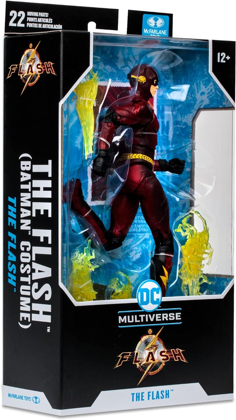 BANDAI - McFarlane Actionfigur DC Film The Flash, Batman-Anzug, Mehrfarbig, TM15516 Flash Batman-Kos