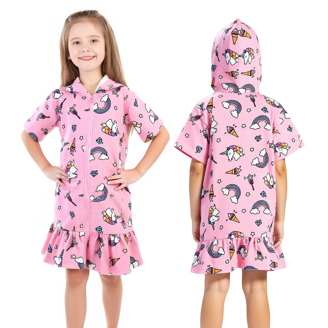 MOEMOE BABY Badeponcho Kinder mit Kapuze 100% Baumwolle Kapuzenbadetuch für Zuhause &amp; Schwimmbad, Ki