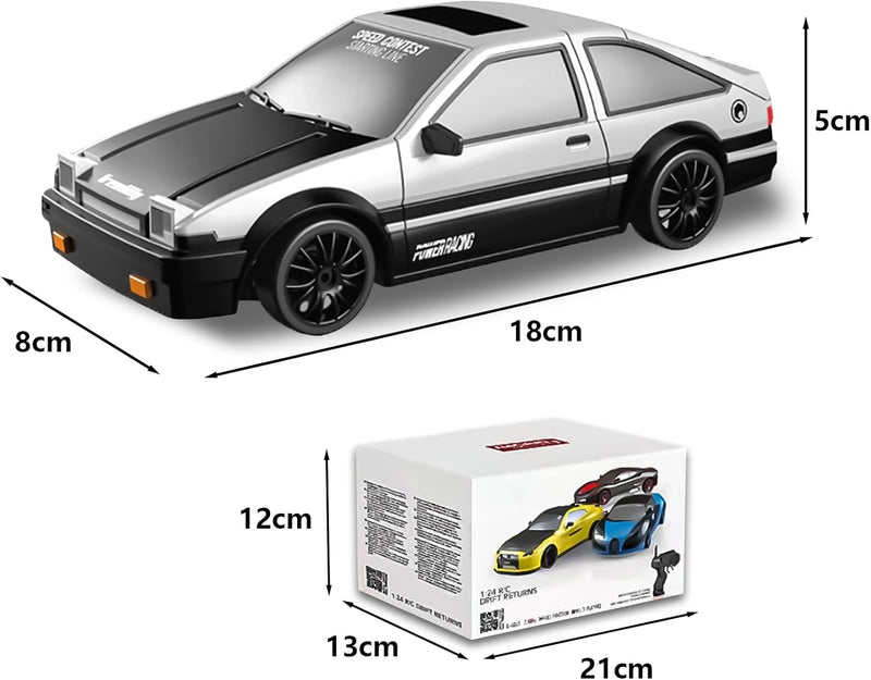 DYOUen RC Drift Car, 1:24 Rennen mit 4WD Ferngesteuertes Auto 2.4Ghz Spielzeugauto Rennauto mit Arbe