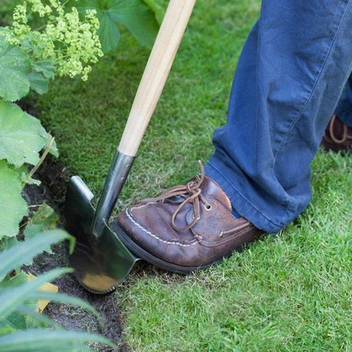 Burgon & Ball Halbmond Rasenkantenschneider mit Wellenkopf, Edelstahl | RHS empfohlen | Gartenwerkze