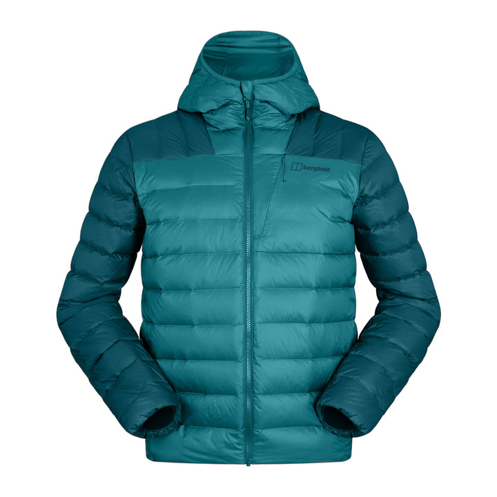 Berghaus Herren Silksworth Hooded Down Insulated Jacket XL Dschungel-Jewel/Deep Ocean, XL Dschungel-