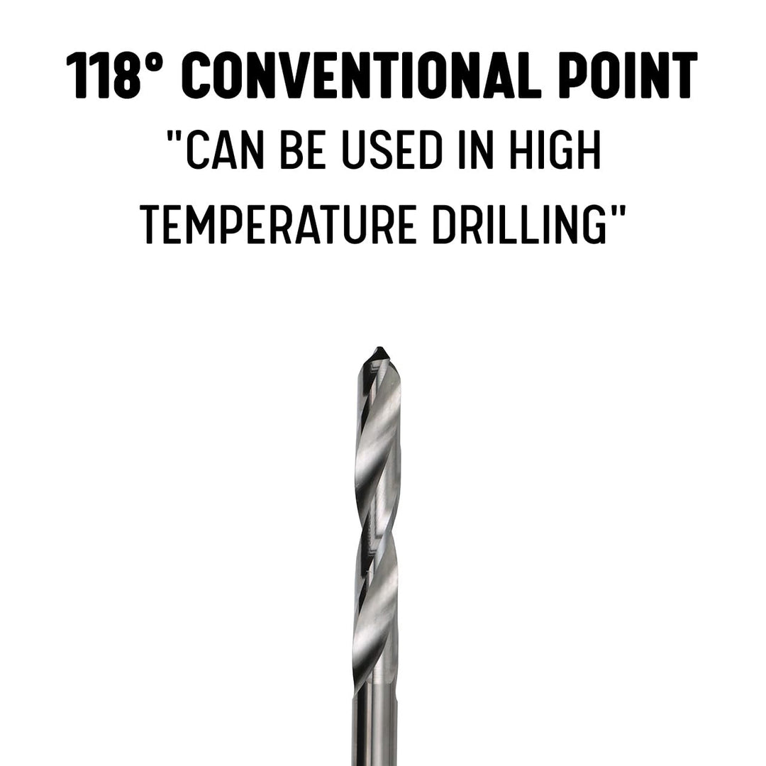 Drill America 19/64" Vollhartmetallbohrer DMOD Serie, 19/64"
