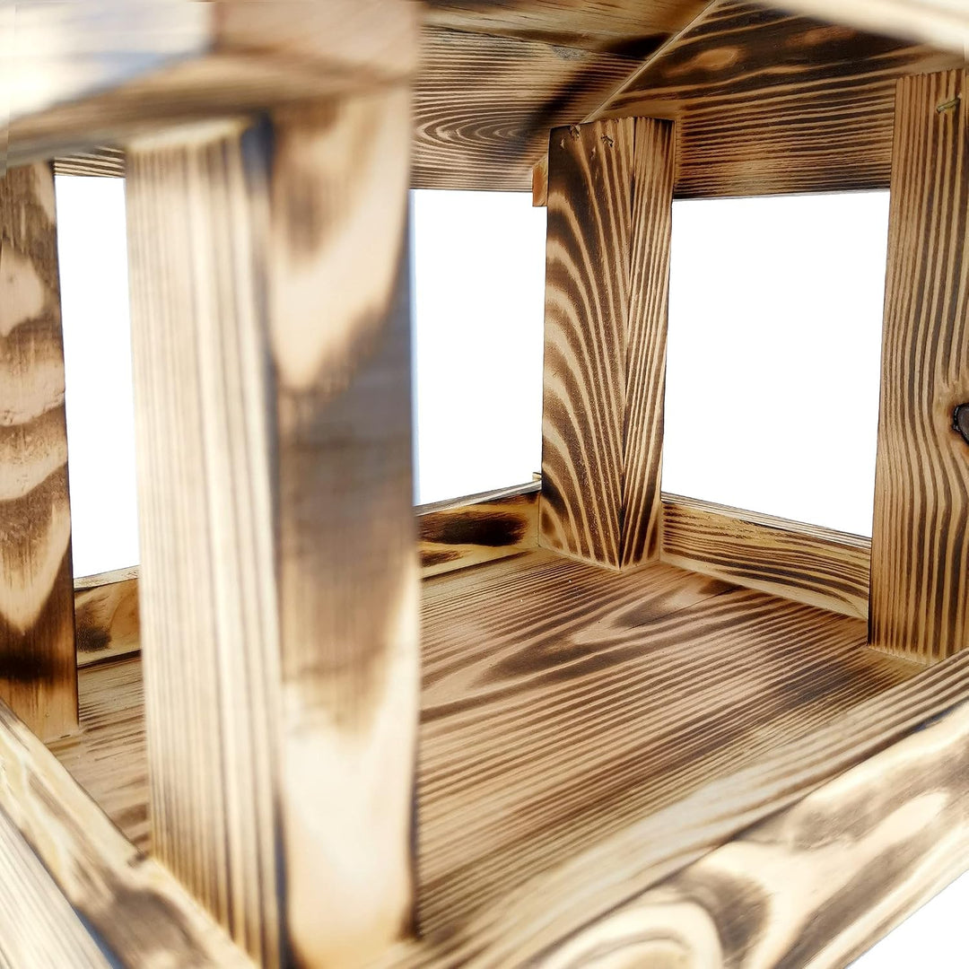 IDEA HOME MAXI Vogelfutterhaus holz Vogelhaus an einer Kette Vogelhaus zum Aufhängen Futterstation z