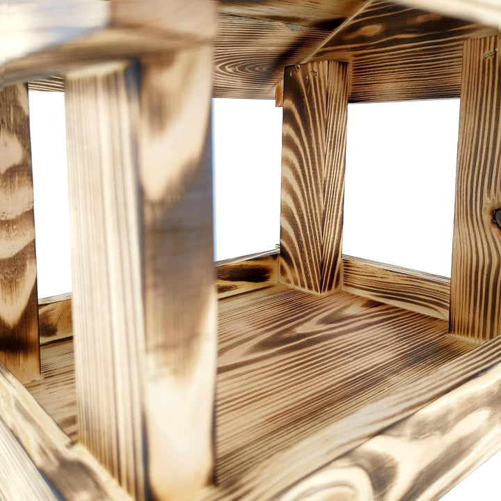 IDEA HOME MAXI Vogelfutterhaus holz Vogelhaus an einer Kette Vogelhaus zum Aufhängen Futterstation z