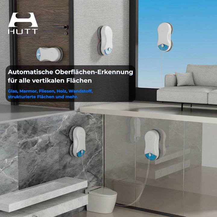 HUTT DDC55 PRO Fensterputzroboter – Multi-Surface Reinigungsroboter für Fenster, Fliesen, Spiegel &