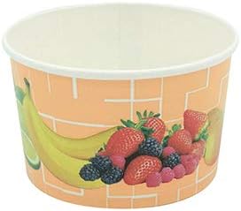 tradingbay24 Eisbecher, Pappe rund 200 ml Ø 9,5 cm, 6 cm tbU90237 EIS-Schale Dessertschalen Früchte-