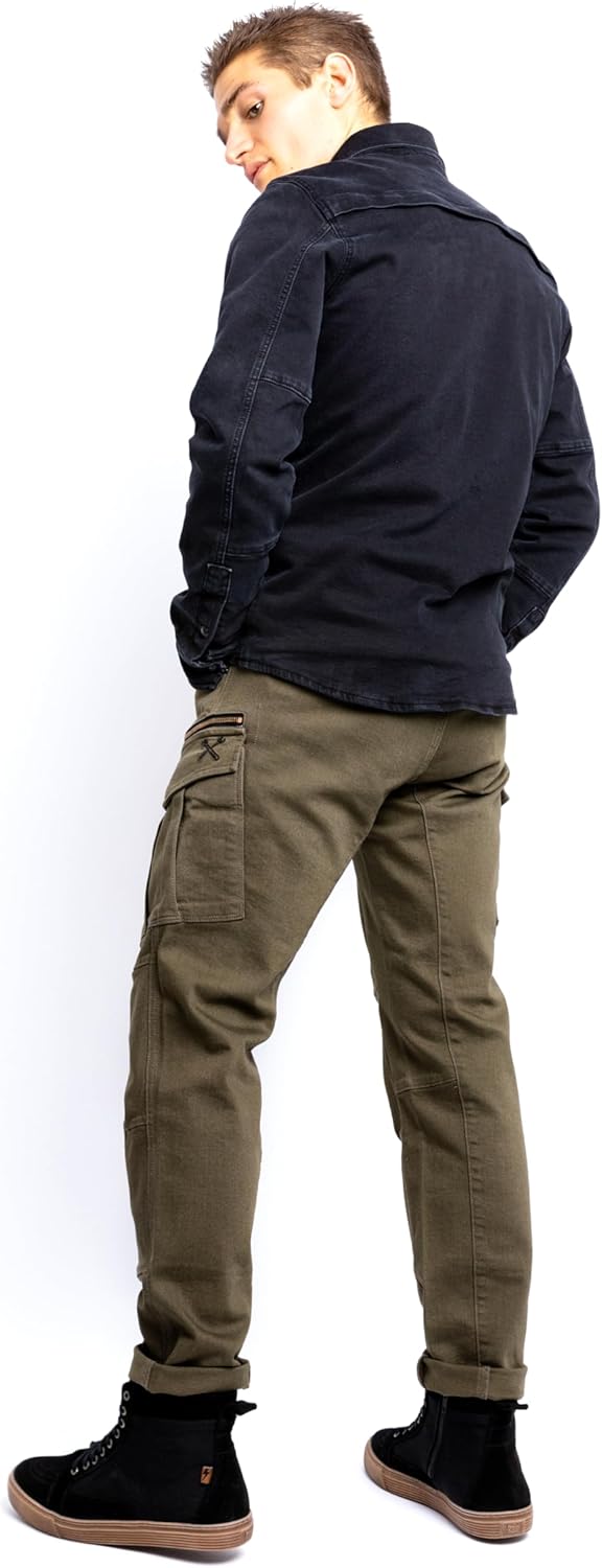 John Doe Herren Motorradhose Defender L30 Olive, L30 Olive