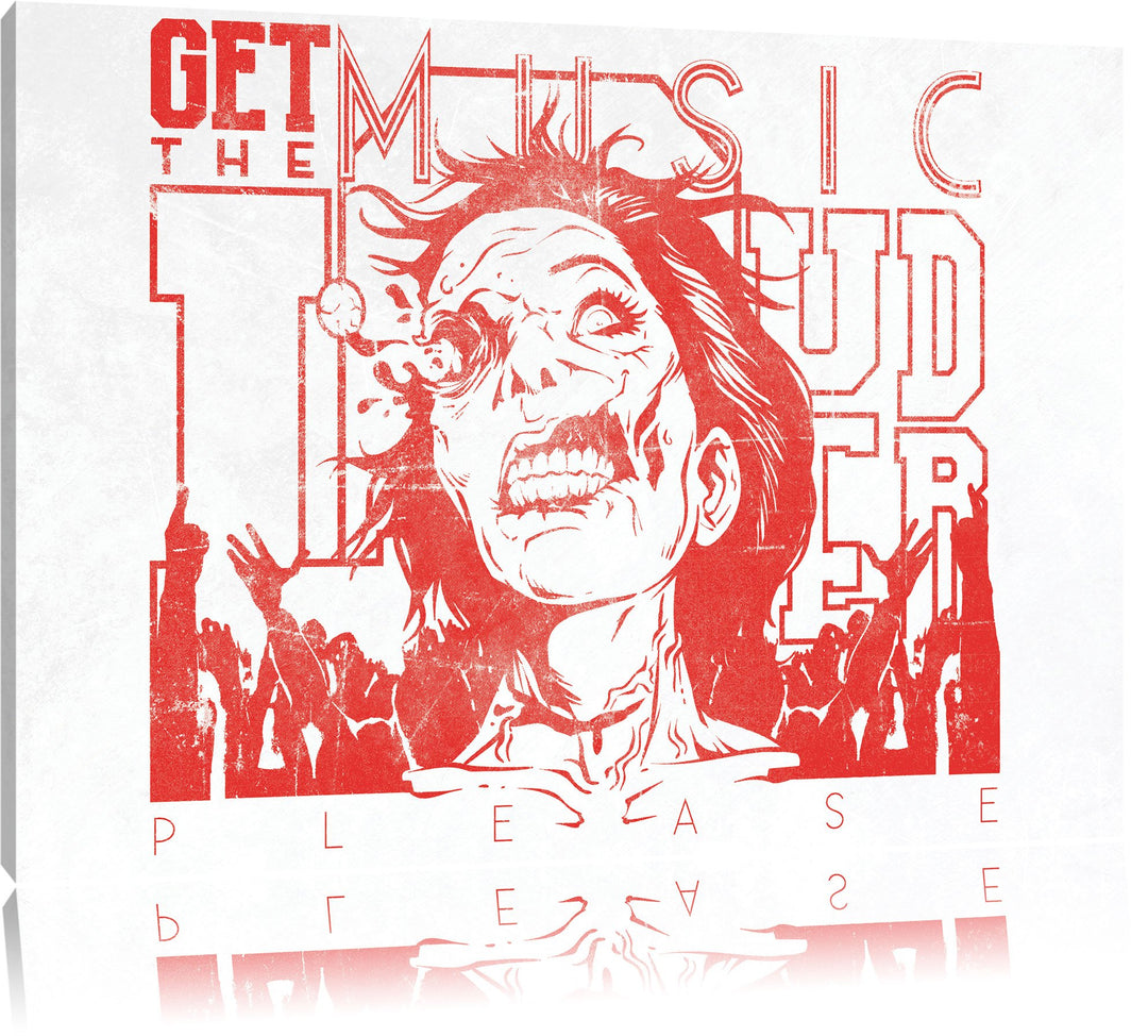 Get the music louder Light Format: 100x70auf Leinwand, XXL riesige Bilder fertig gerahmt mit Keilrah