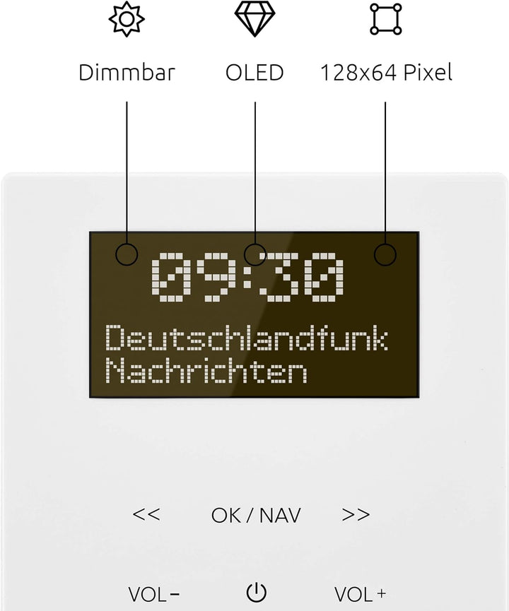 TechniSat DIGITRADIO UP 55 - DAB+ Unterputzradio für die flexible Montage (DAB, UKW, Bluetooth-Empfa