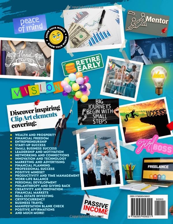 Money and Business Vision Board Clip Art Book: Achieve Financial Success with an Inspiring Collectio