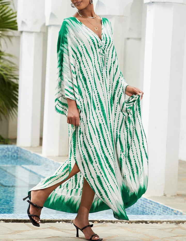 Bsubseach Kaftankleider für Frauen Langer Strand Badeanzug Cover Up Plus Size Kaftan Sommer Cover Up