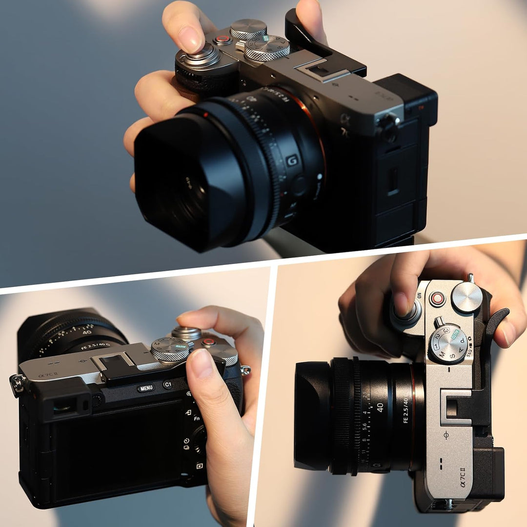 Haoge THB-S7CR-B Daumengriff aus Metall für Sony a7cii A7CR Kamera-Zubehör, schwarzer Blitzschuh, Da