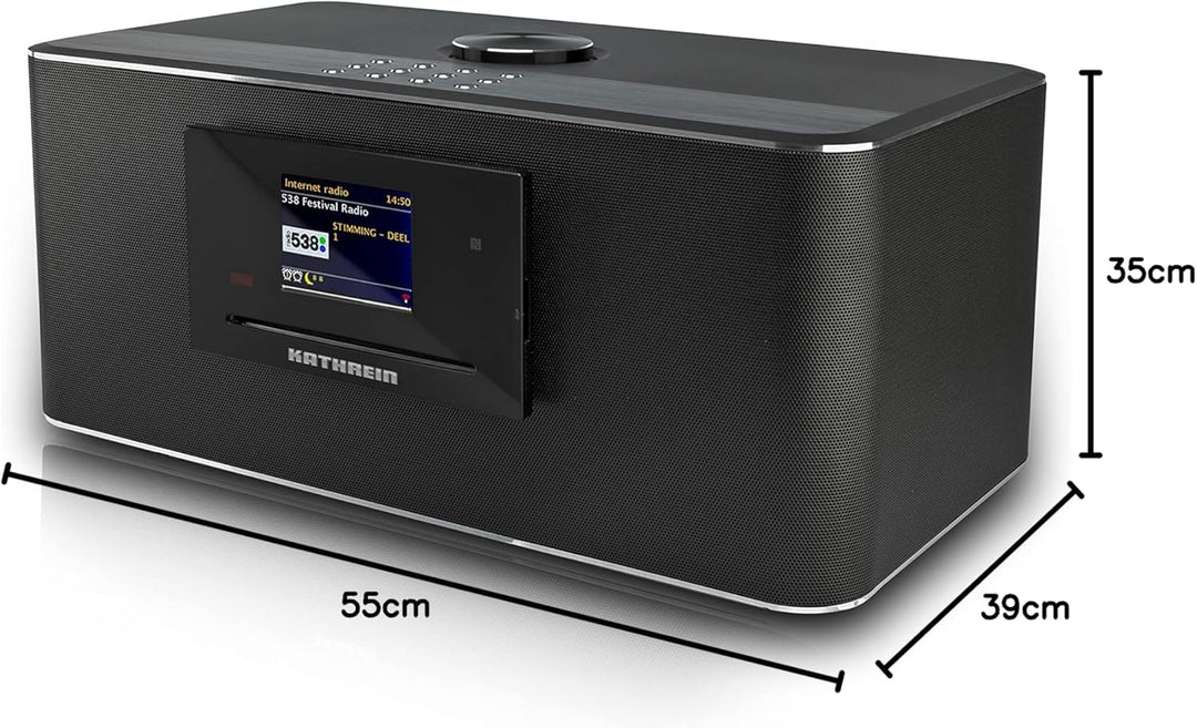 Kathrein DAB Plus Radio I Internet Radio mit CD-Player I Digitalradio DAB+ u. UKW I WLAN Radio mit B
