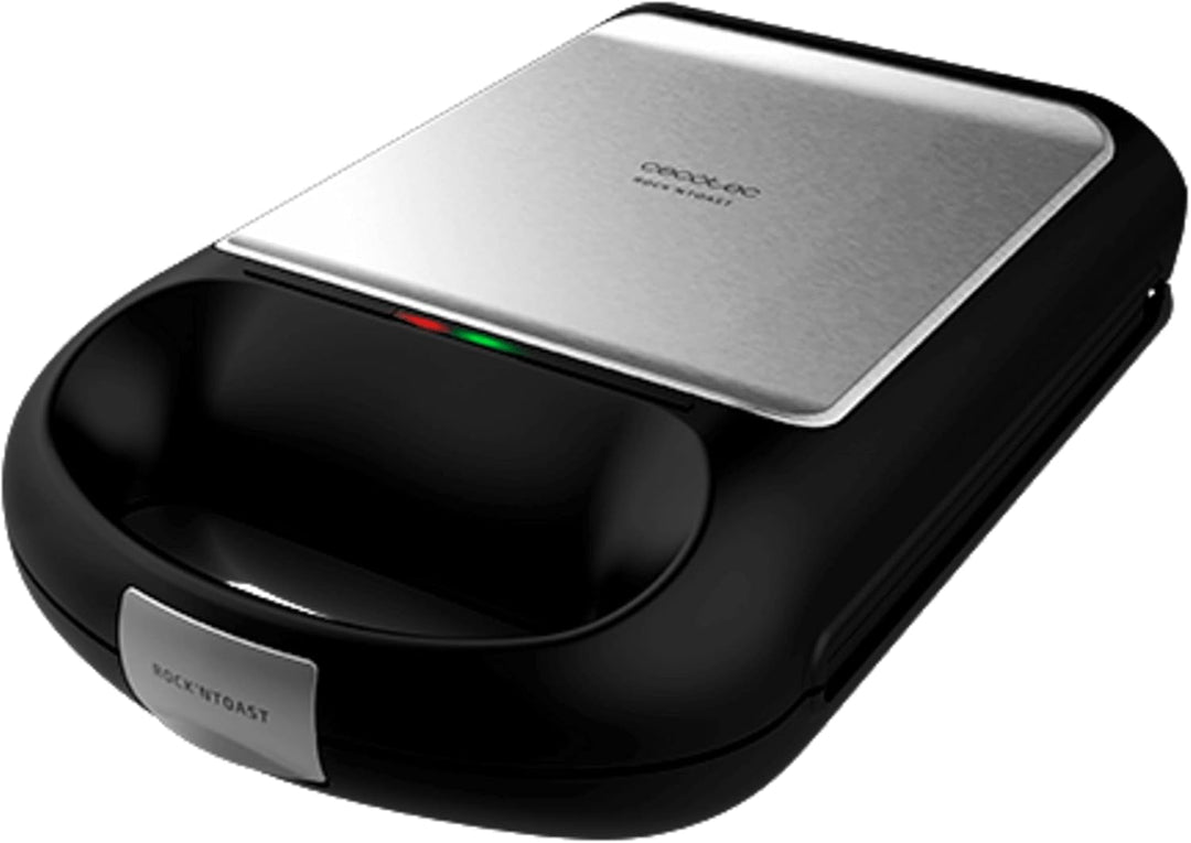 Cecotec Sandwichmaker Rock´nToast Family 3in1. Für 4 Sandwiches in Edelstahlausführung, 1500 W Leist