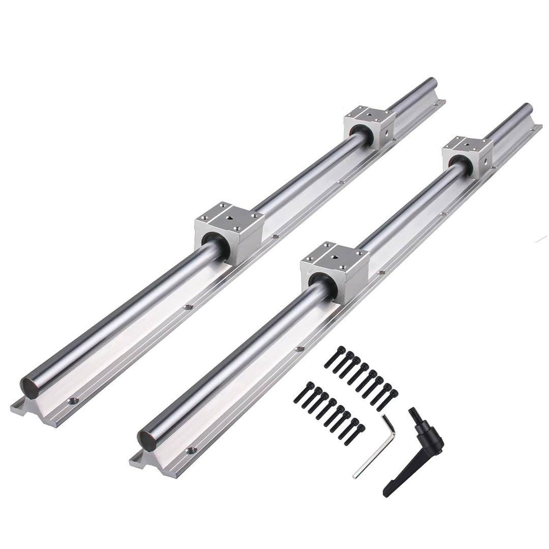 CNCYEAH 2 stücke Linear Schiene SBR12-1000mm 12 MM Linearlager Schiene Gleitführung Welle + 4 Stücke