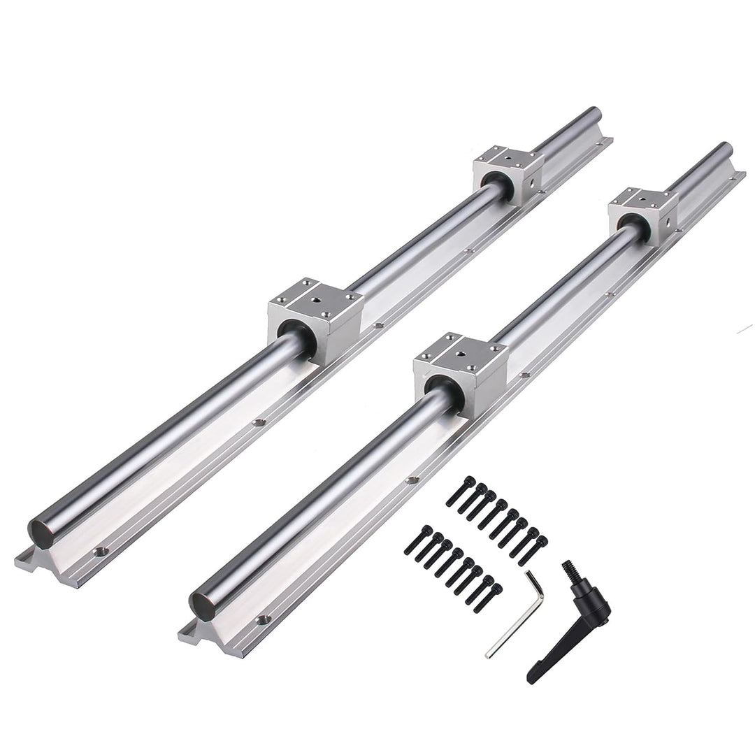 CNCYEAH 2 stücke Linear Schiene SBR16-1200mm 16 MM Linearlager Schiene Gleitführung Welle + 4 Stücke