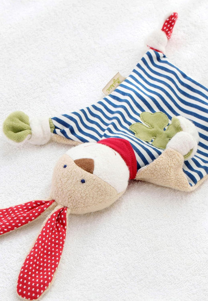 SIGIKID 40504 Schnuffeltuch Hase Green Mädchen und Jungen Babyspielzeug empfohlen ab Geburt blau Bla