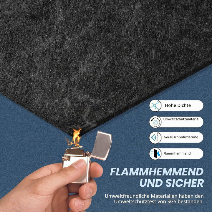 Quadratische Akustikplatten selbstklebend 12 Stück I Schallabsorber Schallschutz mit hoher Dichte fü