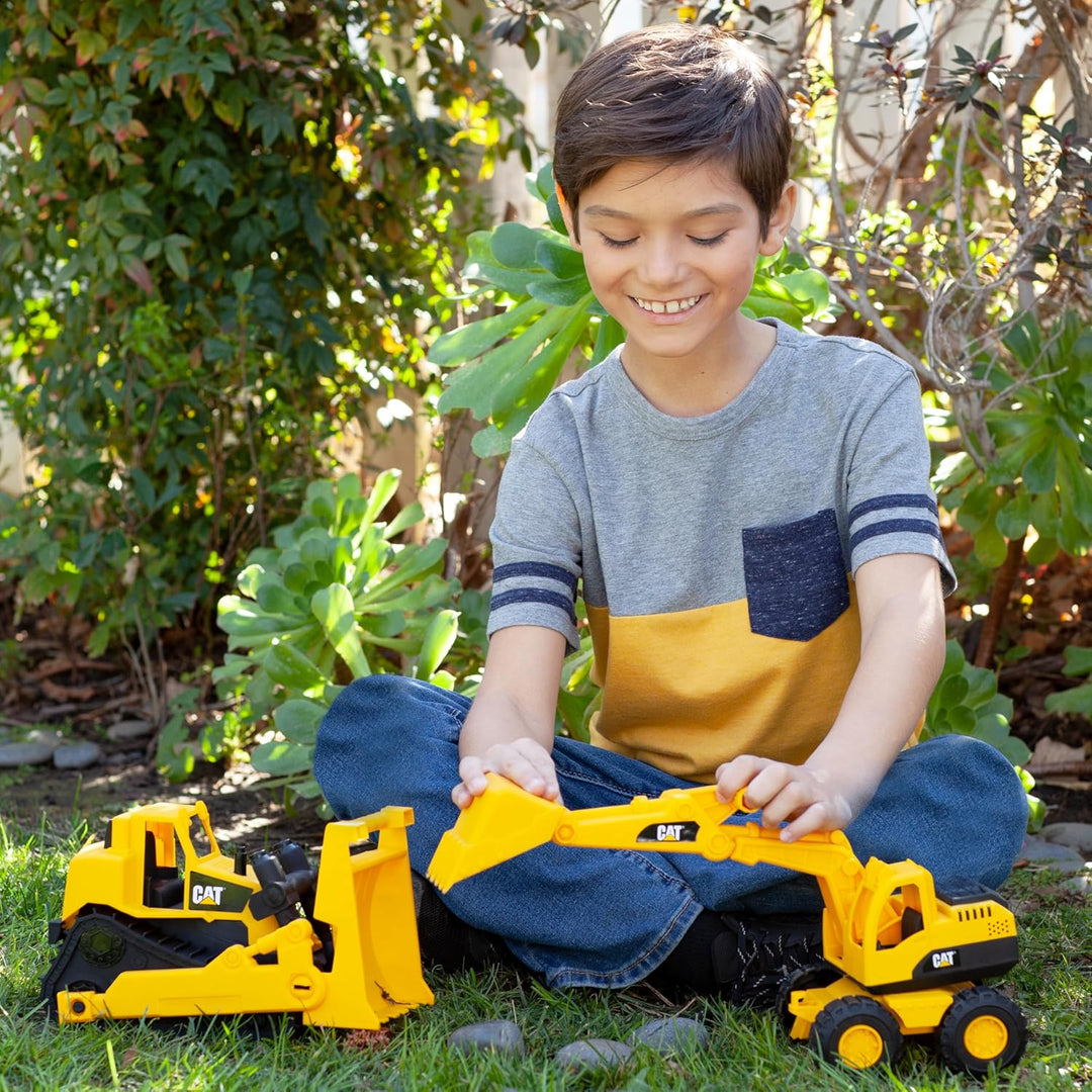 CatToysOfficial CAT Construction Fleet 10" Baggerspielzeug – Alter 3+ echte funktionierende Teile, S