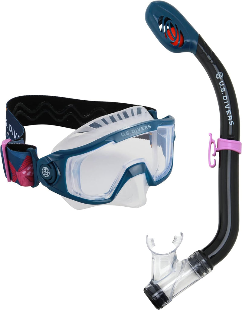 US Divers | Schnorchel Combo Avila für Kinder ab 6+ | Maske und Schnorchel BLACK NAVY BLUE, BLACK NA