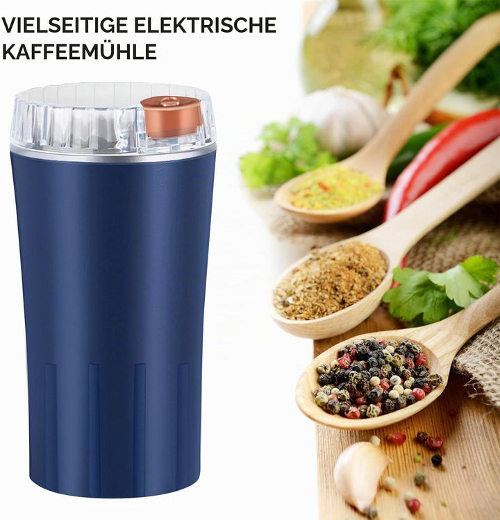 Vegena: Elektrische Kaffeemühle, Gewürzmühle, 300W, Edelstahlklinge, für Kaffeebohnen, Gewürze, Kräu