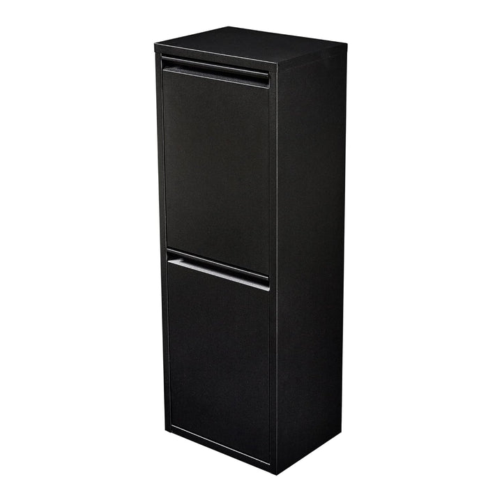 [en.casa] Mülltrennschrank Sollentuna Abfallschrank aus Metall 93 x 33 x 25 cm Mülltrennsystem mit 2