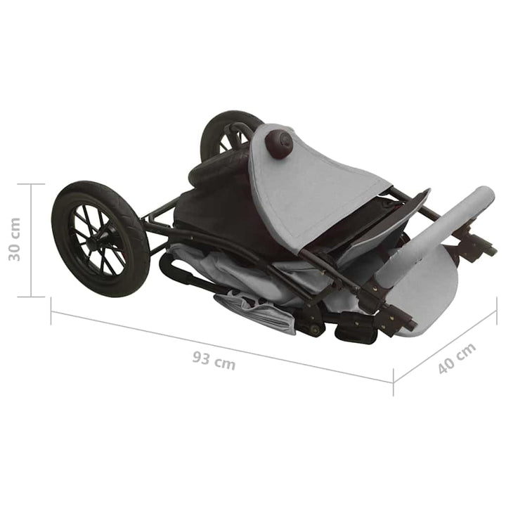 vidaXL Kinderwagen mit Verdeck Korb Einhand-Klappsystem Kinder Baby Buggy Kinderbuggy Kindersportwag