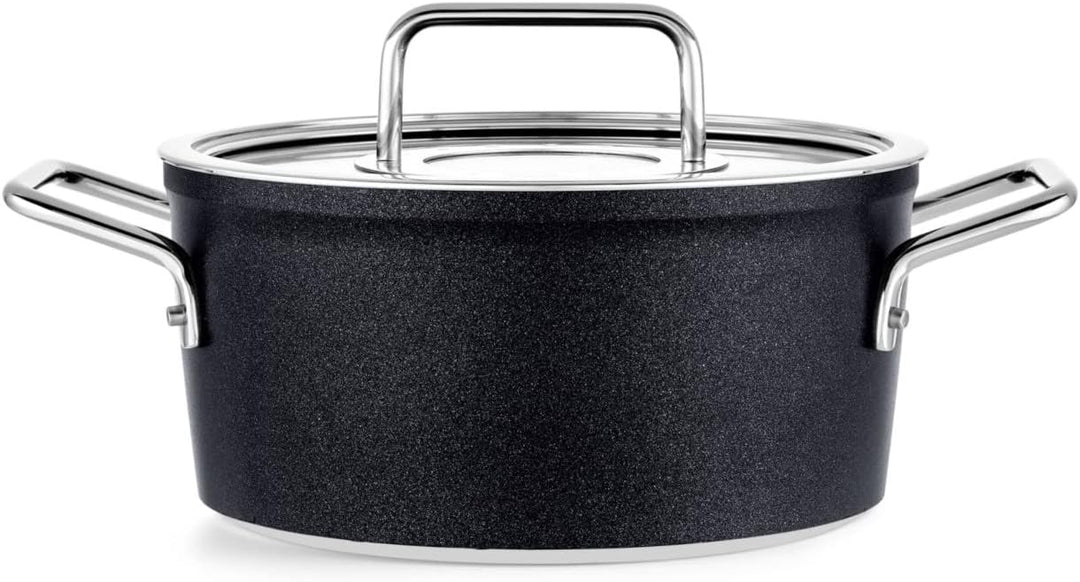 Fissler Adamant / Aluminium-Kochtopf (Ø 20 cm, 2,7L) Töpfe-beschichtet mit Glas-Deckel, antihaftend
