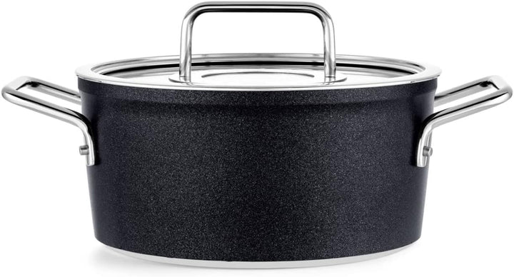 Fissler Adamant / Aluminium-Kochtopf (Ø 20 cm, 2,7L) Töpfe-beschichtet mit Glas-Deckel, antihaftend