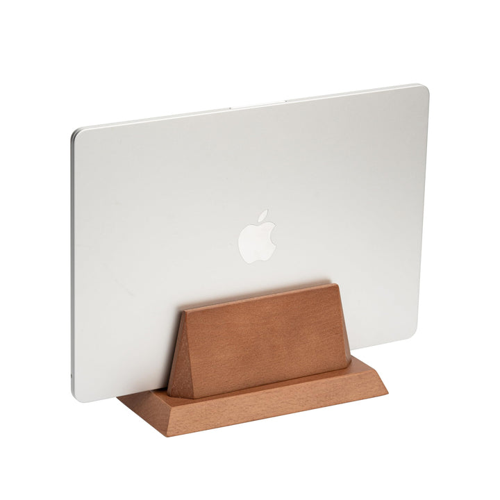 Verstellbarer vertikaler Laptop-Ständer, kompatibel mit allen Laptops, MacBook-Ständer, Holz-iPad-Ha