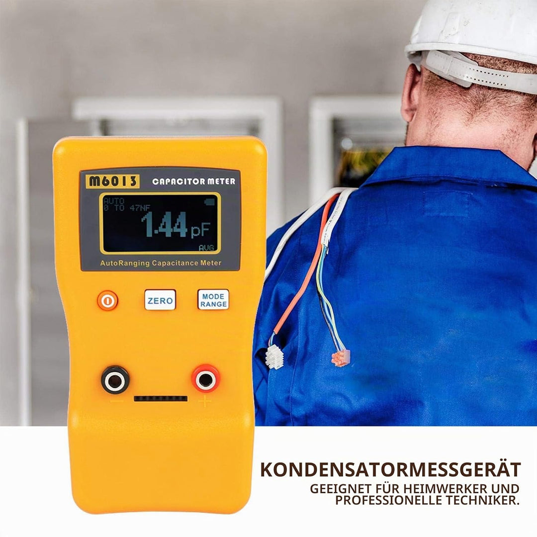 BuyWeek Kondensatormessgerät, Hochpräzises Digitales Kapazitätsmessgerät LCD Kondensator Tester für