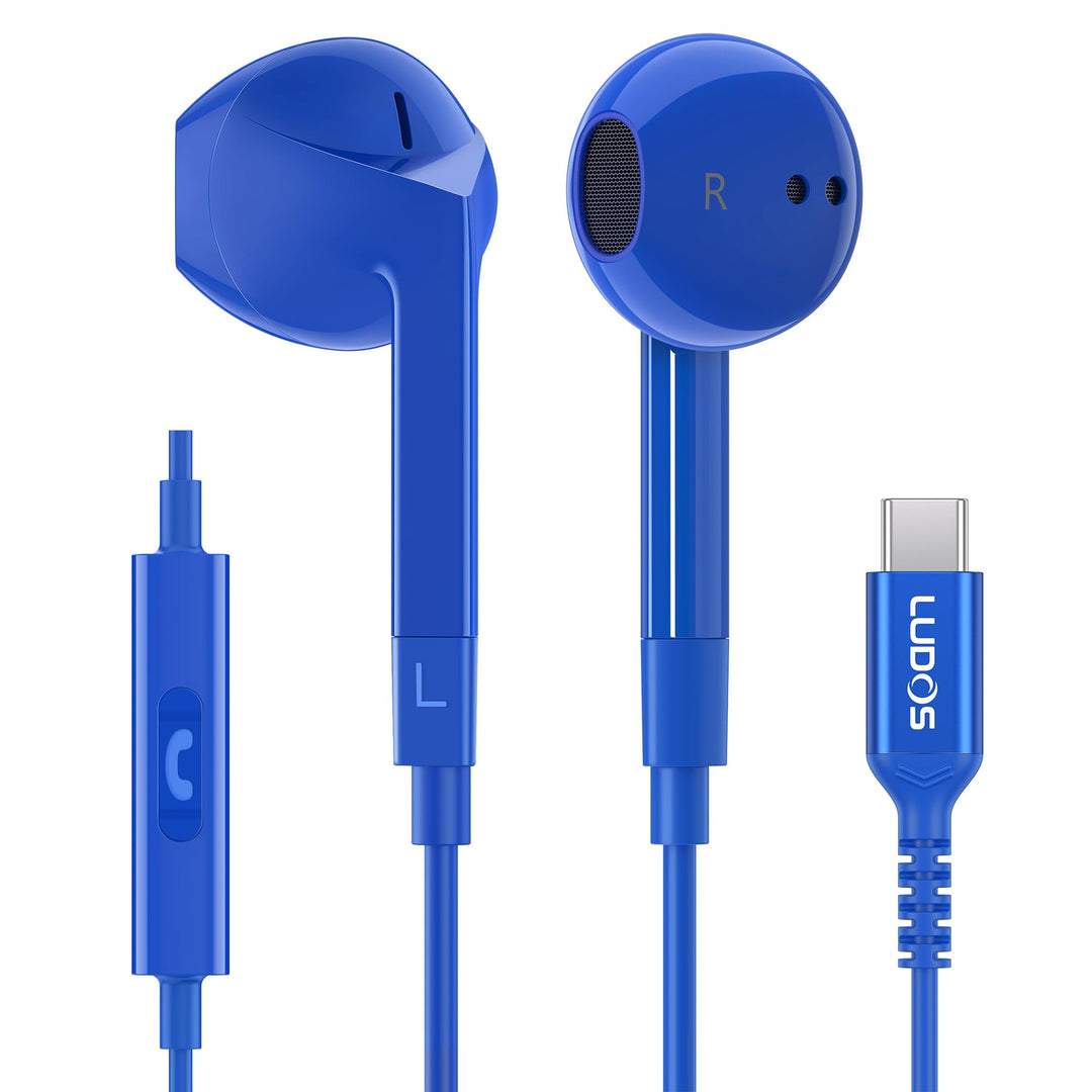 LUDOS FEROX USB C Kopfhörer, 5 Jahre Garantie für iPhone 16 15 Pro Max Plus Samsung Galaxy S24 S23 U