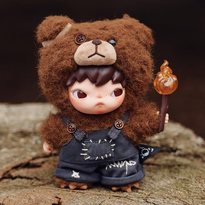 POP MART Hirono Living Wild-Fight for Joy Plush Doll Anime Actionfiguren Sammelfiguren Sammler Kunst