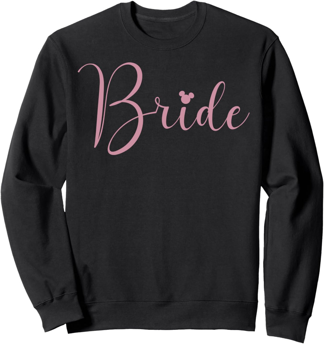 Disney Mickey Mouse Bride Cursive Pink Text Logo Sweatshirt