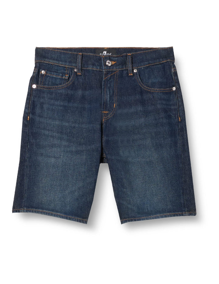 7 For All Mankind Herren Straight Denim Shorts 38 Dark Blue, 38 Dark Blue