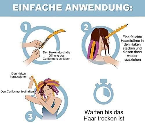 40 Stück - Lockenwickler Curler über Nacht für Damen und Frauen von Zuhause ohne Hitze (Lila/Pink) i
