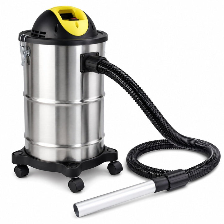 Syntrox 2 in 1 Edelstahl Aschesauger + Staubsauger Titana, Leicht und handlich, 4 Laufrollen, 1600 W