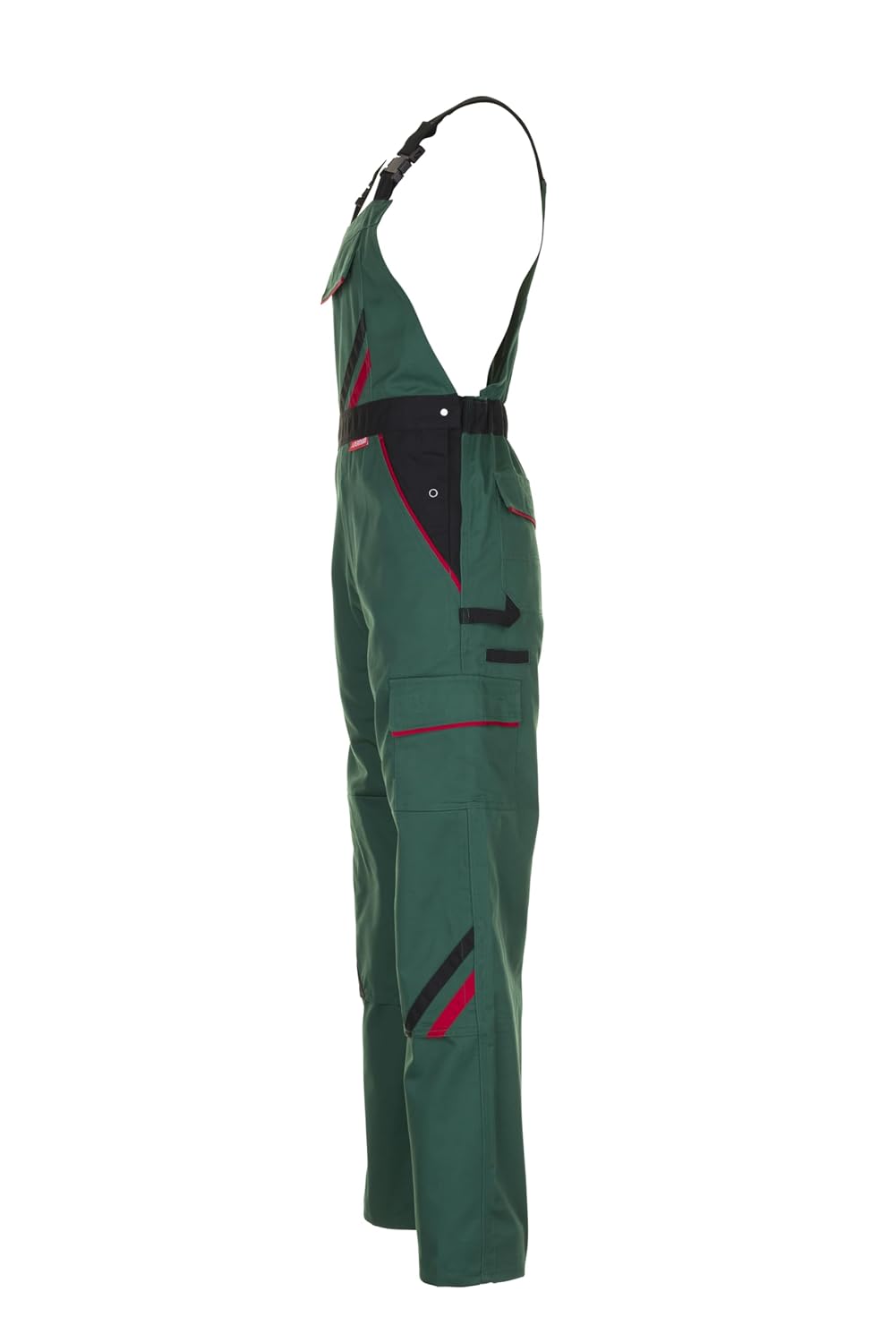 Planam Highline Herren Latzhose grün schwarz rot Modell 2335 Grösse 52 grün/schwarz/rot 52, grün/sch