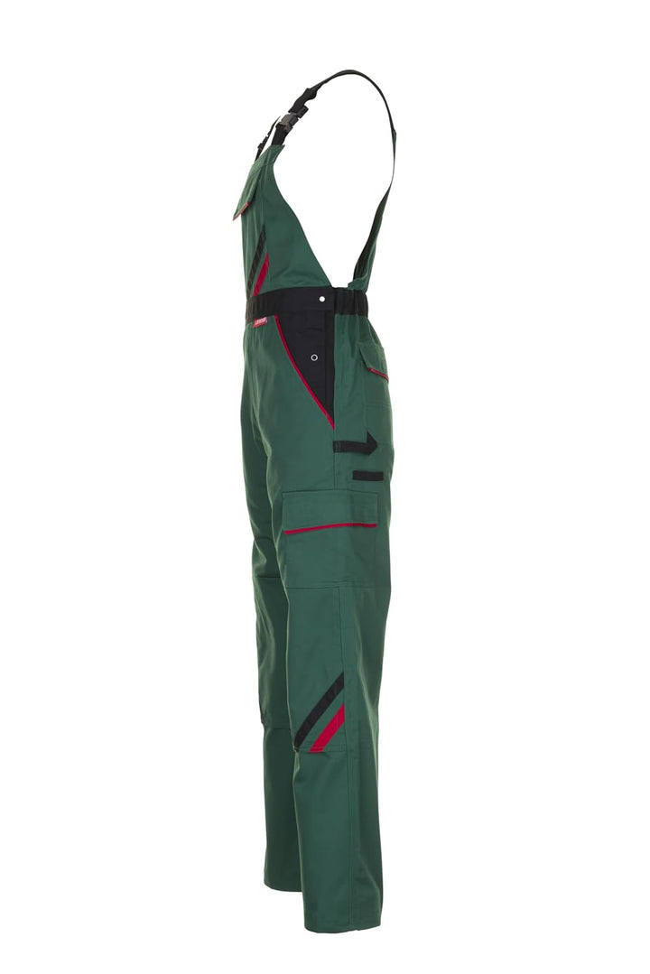 Planam Highline Herren Latzhose grün schwarz rot Modell 2335 Grösse 42 grün/schwarz/rot 42, grün/sch