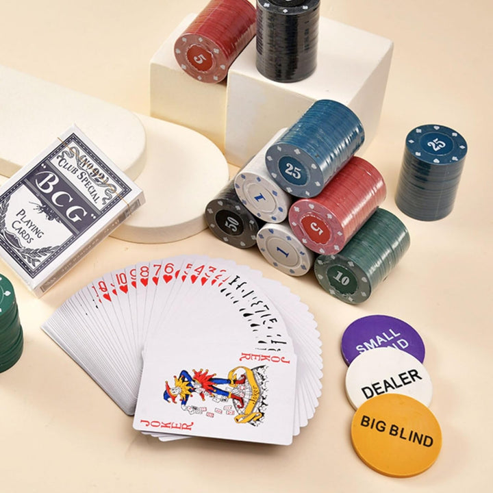 MAGIC SELECT Poker Set Spiel. Poker Set Texas Hold 'Em mit 200 Chips, 2 Kartensätzen, Dealer-Button,
