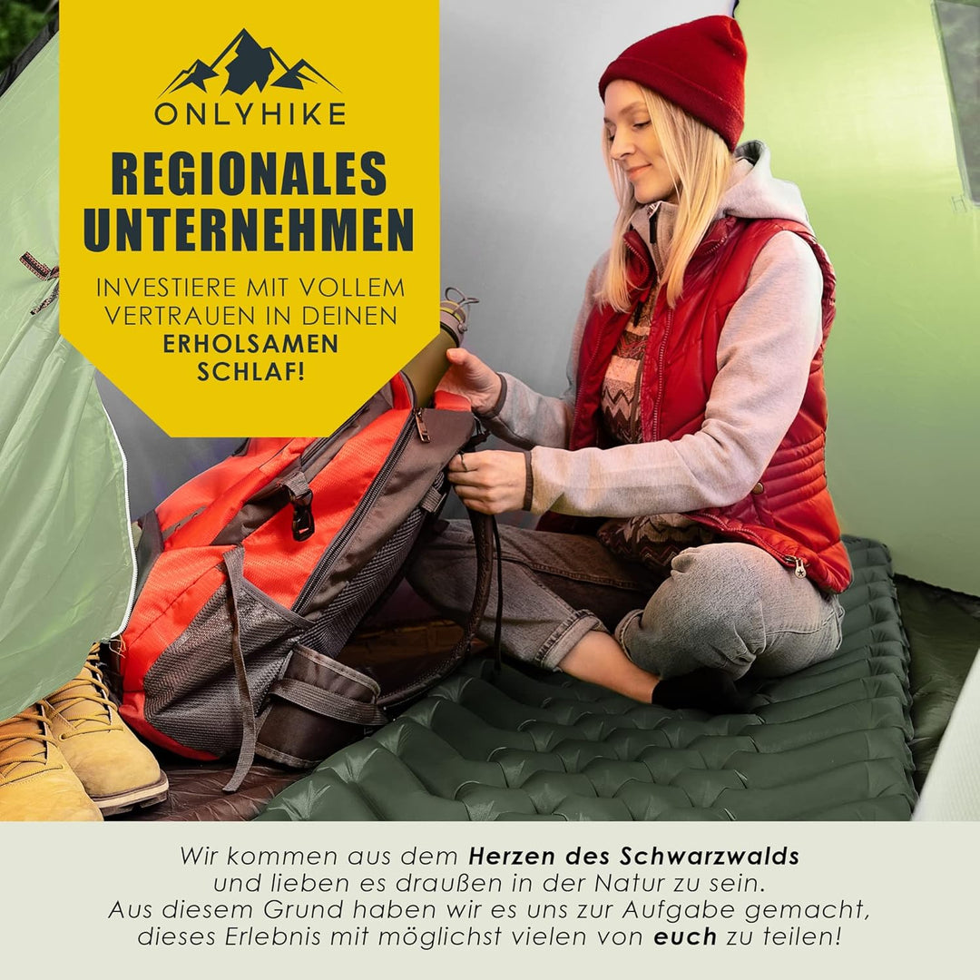 Isomatte Ultraleicht [gratis Camping Kissen] I Outdoor Camping Matratze I rutschfeste Matte mit Schl