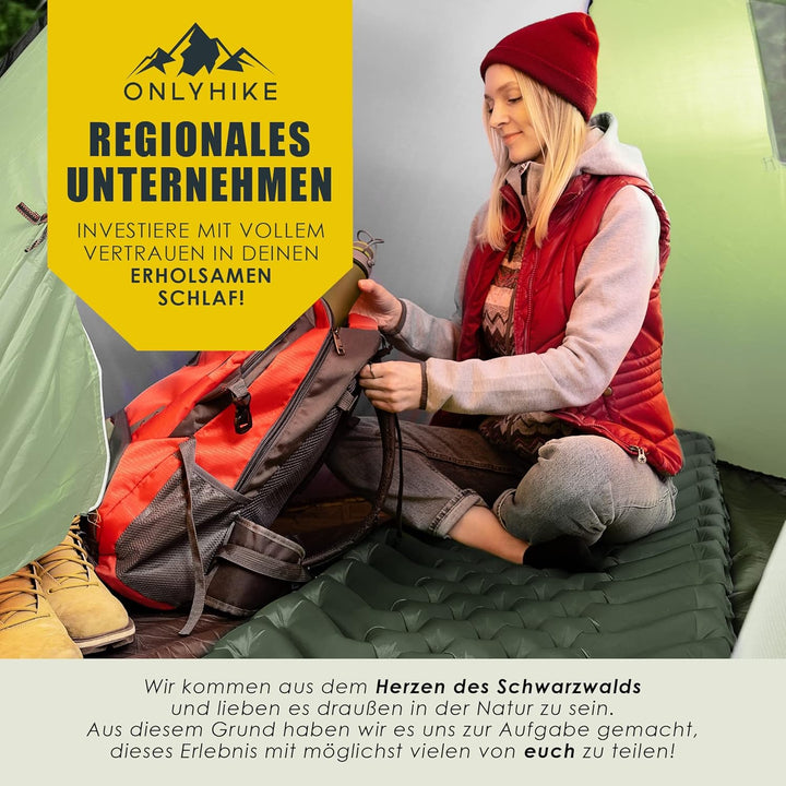 Isomatte Ultraleicht [gratis Camping Kissen] I Outdoor Camping Matratze I rutschfeste Matte mit Schl