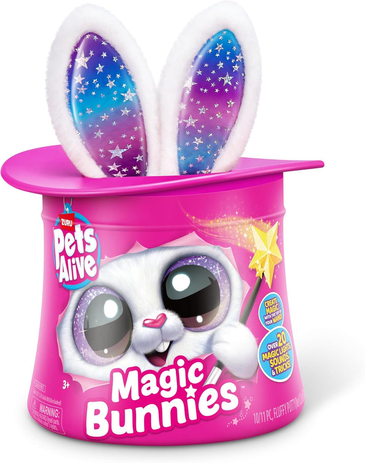 Pets Alive Magic Bunnies von ZURU Elektronisches Kuschelspielzeug Auspacken Überraschung Interaktiv