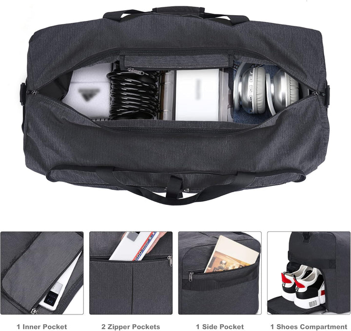 Urtala Faltbare Reisetasche für Herren & Damen, 100L Gross Weekender Übernachtungstasche mit Schuhfa