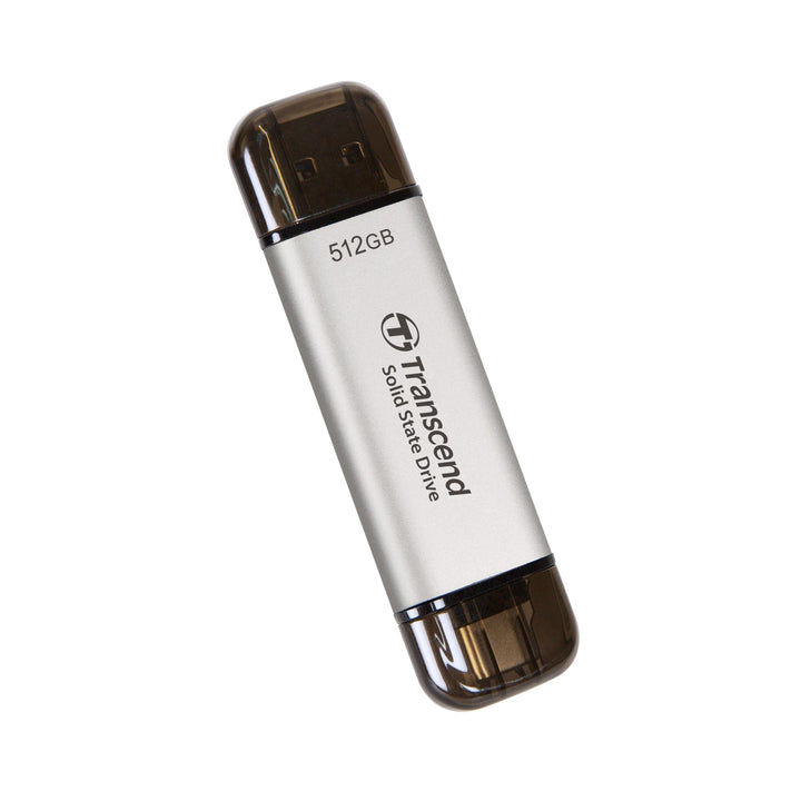 Transcend External SSD 512GB ESD310S USB 2) Silver 2) 512GB, 2) Silver 2) 512GB