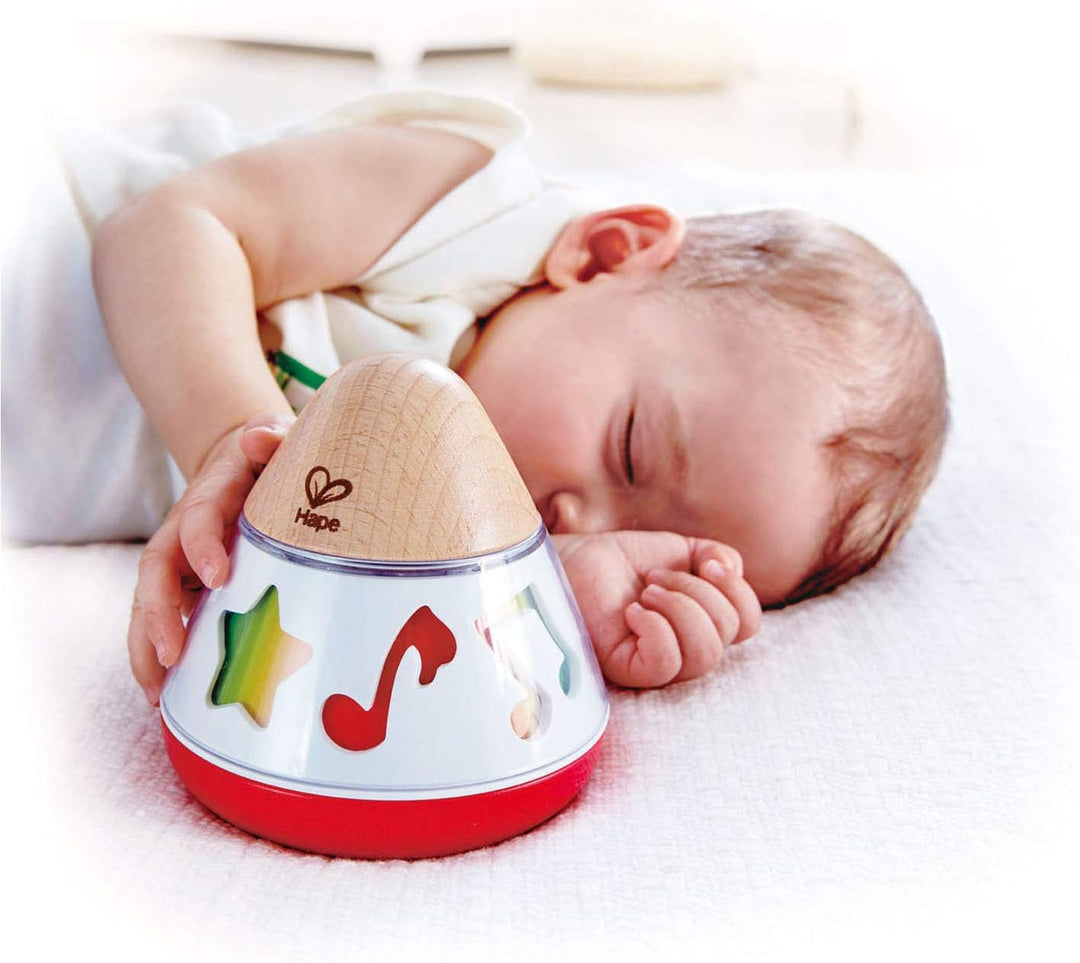 Hape Musikkreisel – Bunter Musik-Kreisel aus Holz mit Klangspiel und Bewegung, Lernspielzeug zur Sin