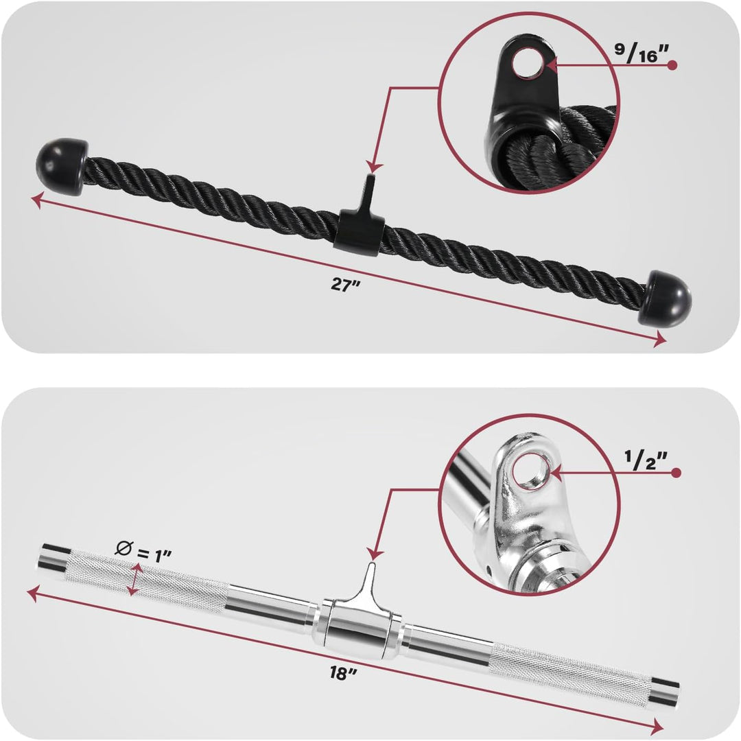 Yes4All LAT-Pull-Down-Kabelaufsatz, Trizeps-Pressstange, V-förmige Stange mit Diamant-Rändelgriff, B