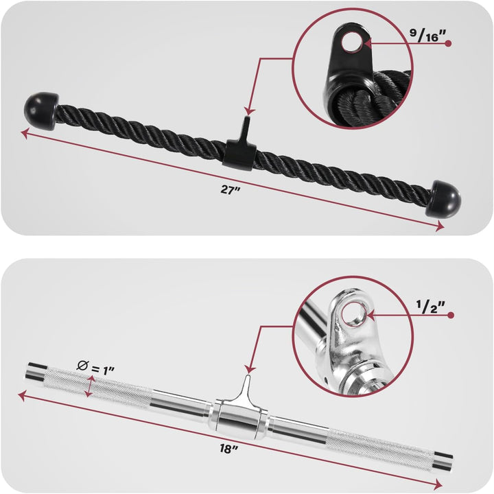 Yes4All LAT-Pull-Down-Kabelaufsatz, Trizeps-Pressstange, V-förmige Stange mit Diamant-Rändelgriff, B