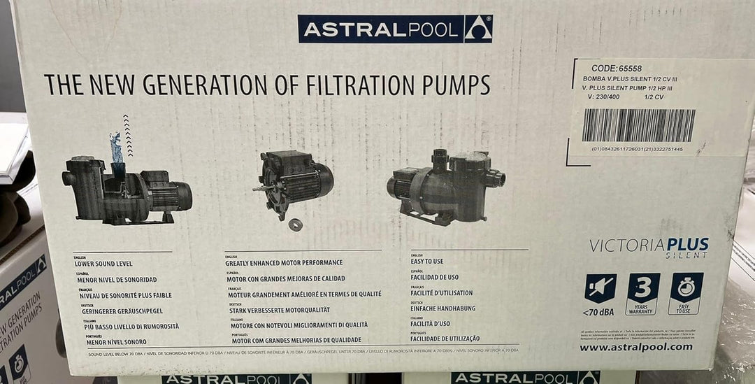 Astral Pool Victoria Plus Poolpumpe 10,0 m³/h 230 Volt 1/2 CV, 1/2 CV